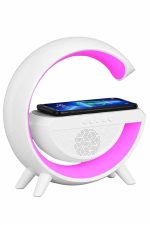 Bluetooth Hoparlör G Şekli Atmosfer Akıllı Rgb Lamba Wireless Kablosuz Şarj - Görsel 3