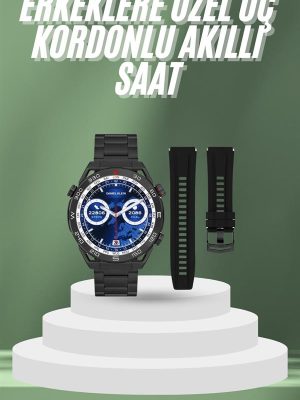 2025 Model Yuvarlak Ekran Android ve İOS Uyumlu GPS Takibi Yapabilen Akıllı Saat