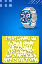 2025 Model Yuvarlak Ekran Android ve İOS Uyumlu GPS Takibi Yapabilen Akıllı Saat - Görsel 5
