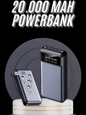 Hızlı Şarj Özellikli 20.000 Mah Dijital Göstergeli USB Girişli Android ve İOS Uyumlu Powerbank