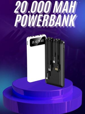 Powerbank 20.000 MAH Hızlı Şarj Özellikli Taşınabilir USB Girişli