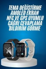 Akıllı Kol Saat Amoled Ekran Android ve İOS Uyumlu Arama Konuşma - Görsel 5