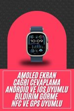 49mm Akıllı Saat Amoled Ekranlı Kadın Erkek Kol Saati Plastik Kordon - Görsel 5