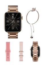 Yeni Nesil Kadın Akıllı Saat Rose Gold Android ve İos Uyumlu - Görsel 2