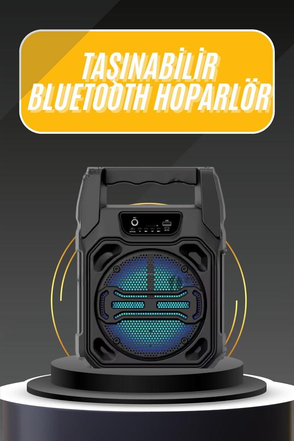Compressed by jpeg-recompress Karaoke Mikrofonlu Fm Radyolu Bluetooth Hoparlör Yüksek Ses Kaliteli - Görsel 1