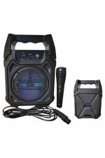Karaoke Mikrofonlu Fm Radyolu Bluetooth Hoparlör Yüksek Ses Kaliteli - Görsel 5
