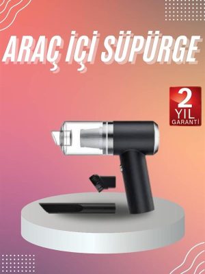 Araç İçi Süpürge Kablosuz Şarjlı Elektrikli Süpürge Elde Taşınabilir