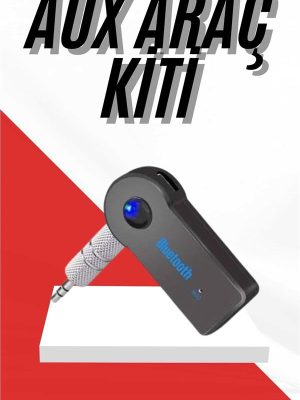 Tüm Cihazlara Uyumlu Bluetooth Aux Araç Kiti Siyah