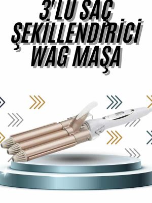 Wag Maşa Profesyonel Saç Şekillendirici İyon Özellikli Isı Kademeli