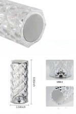 Yeni Nesil Modern Kristal Masa ve Gece Lambası Dokunmatik Renk Değiştirebilen - Görsel 5