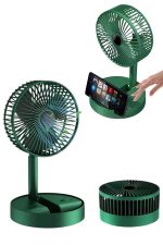Katlanabilir Usb Şarjlı Masaüstü Soğutucu Mini Fan Telefon Tutucu - Görsel 4