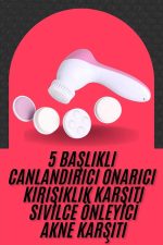 Cilt Temizleme ve Masaj Aleti 5 Başlıklı Akne ve Sivilce Önleyici - Görsel 5