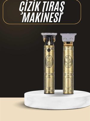 Tıraş Makinesi Şarjlı Çizik Tıraş Paslanmaz Çelik Bıçaklı 4 Taraklı