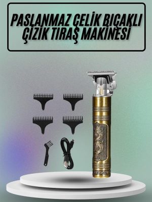 Saç Sakal Vücut Tıraş Makinesi Çizik Atma Makinesi Paslanmaz Çelik
