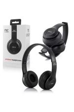 Bluetooth Kablosuz Kulaklık Siyah Wireless 5.0 Kulak Üstü Uzun Pil Ömrü - Görsel 2