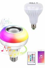 Bluetooth Hoparlör Akıllı Rgb Led Işık Renk Değiştirme Ses Bombası Ampül Görünümlü - Görsel 2