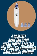 Yeni Nesil Vakumlu Pilli Siyah Nokta ve Yüz Temizleme Cihazı 4 Başlıklı - Görsel 5