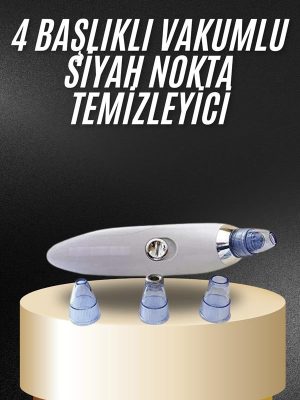 Yeni Nesil Vakumlu Pilli Siyah Nokta ve Yüz Temizleme Cihazı 4 Başlıklı