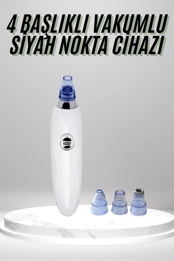 Compressed by jpeg-recompress 4 Başlıklı Pilli Vakumlu Siyah Nokta Temizleyici Akne Ve Sivilce Önleyici - Görsel 1