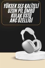 2025 Model Kulak Üstü Kablosuz Bluetooth Kulaklık Gürültü Azalta Uzun Pil - Görsel 5