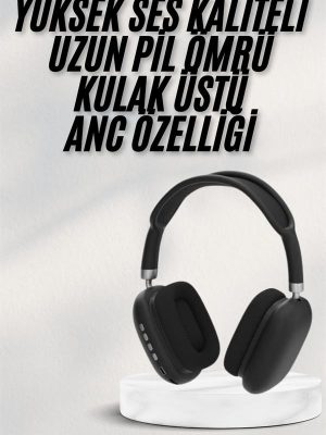 Yeni Nesil Bluetooth Kulaklık Kulak Üstü ANC Özelliği Yüksek Ses Kaliteli