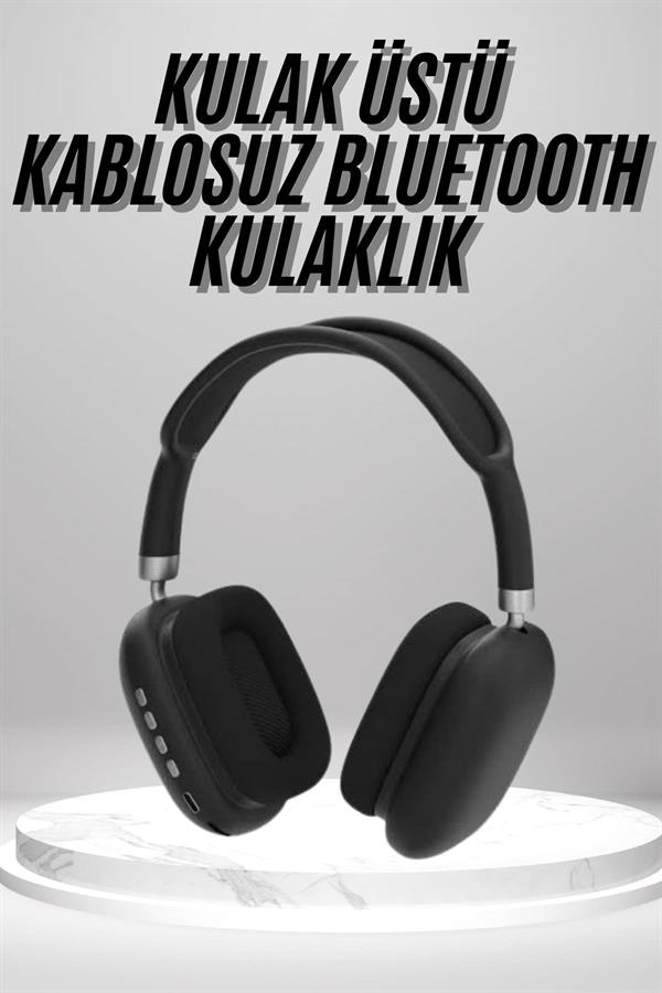 Compressed by jpeg-recompress Kulak Üstü Kablosuz Bluetooth Kulaklık Yumuşak Süngerli SD Kart Girişli - Görsel 1