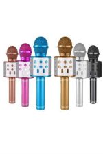 Bluetooth Hoparlör USB AUX SD Kart Kaoroke Mikrofon Uzun Pil Ömrü - Görsel 4