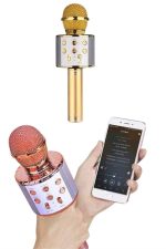 Bluetooth Hoparlör USB AUX SD Kart Kaoroke Mikrofon Uzun Pil Ömrü - Görsel 2