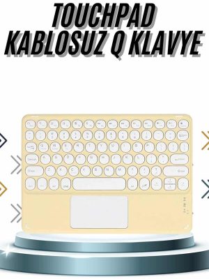 Android ve İOS Uyumlu Bluetooth Klavye Touchpad Slim Kablosuz Wifi Q Klavye