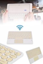 Android ve İOS Uyumlu Bluetooth Klavye Touchpad Slim Kablosuz Wifi Q Klavye - Görsel 4