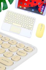 Touchpad Tüm Cihazlara Uyumlu Bluetooth Klavye Touchpad Slim Kablosuz Wifi Q Klavye - Görsel 5