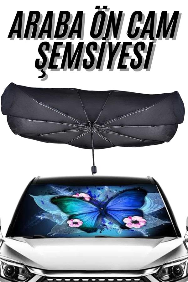 Compressed by jpeg-recompress Güneş Önleyici Katlanabilir Oto Araba Güneşlik Şemsiye Tip Ön Cam - Görsel 1