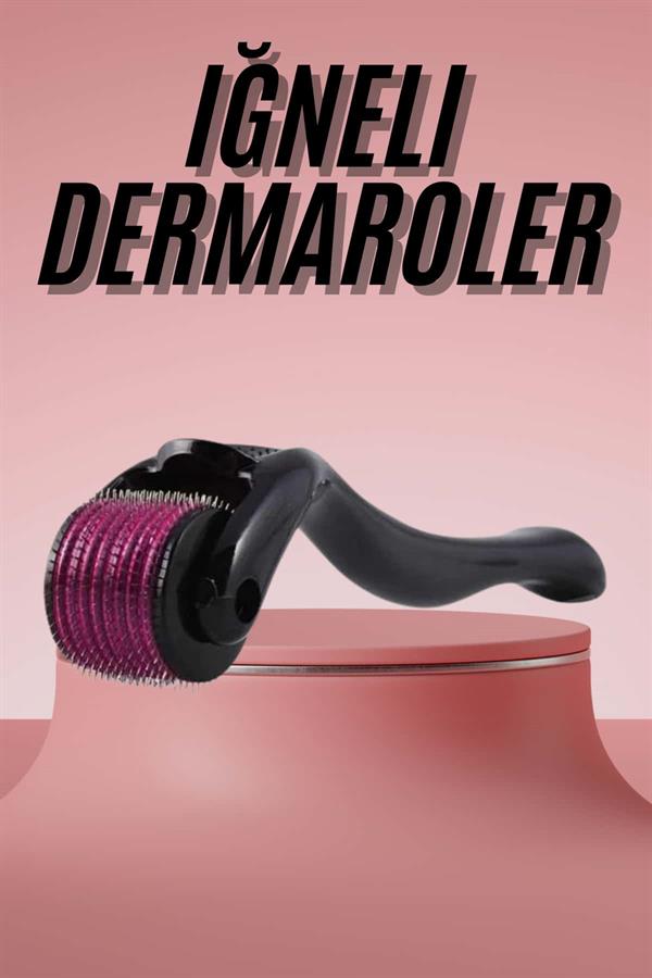Compressed by jpeg-recompress Derma Roller Titanyum Uçlu 540 İğneli 1 Mm Saç Sakal Çıkarma Ve Cilt Bakım Masaj Aleti - Görsel 1