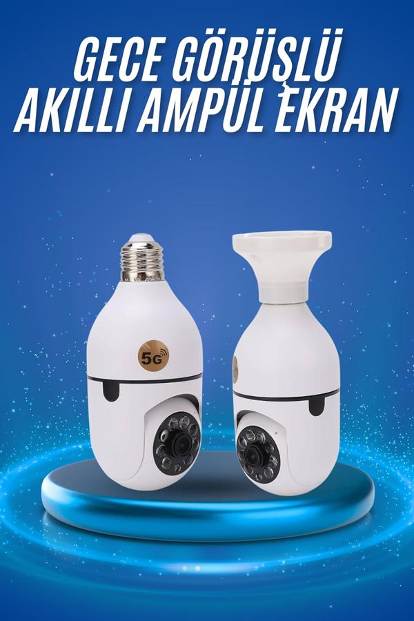 Compressed by jpeg-recompress Gece Görüşlü Akıllı Dönebilen Ev Kamerası Ampül Kamera - Görsel 1