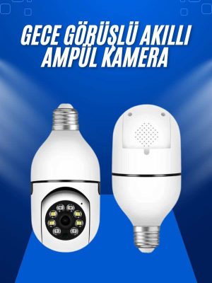 Ev Kamerası Wifi Kamerası Gece Görüşlü Akıllı Ampül Kamera