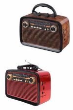 Eskitme Nostalji Tasarımlı Bluetoothlu Nostalji Radyo Ahşap Nostaljik Görünümlü - Görsel 4