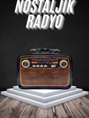 Eskitme Nostalji Tasarımlı Bluetoothlu Nostalji Radyo Ahşap Nostaljik Görünümlü