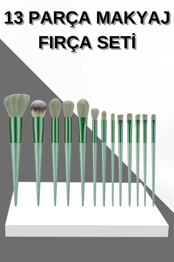 Compressed by jpeg-recompress 13 Parça Makyaj Fırça Seti Far Fırçası Allık Fırçası Yumuşak Uçlu - Görsel 1