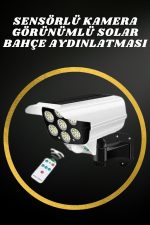 Solar Lamba Kamera Görünümlü Duvar Lambası Dönebilen Bahçe Aydınlatması - Görsel 4