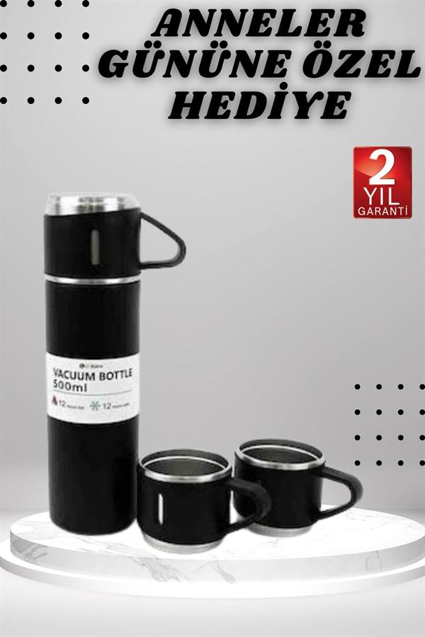 Compressed by jpeg-recompress 3 Bardaklı Termos Seti Anneler Gününe Özel Hediye Taşınabilir Sızdırmaz Isı Koruyucu - Görsel 1