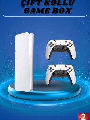 3D Çift Oyun Kollu 4K HD Ekran Nostaljik 20.000 Oyunlu Beyaz Game Box