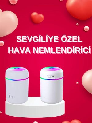 Sevgiliye Hediye Led Işıklı Hava Nemlendirici USB Şarjlı Sevgiliye Özel