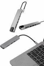 Çevirici Dönüştürücü Adaptör Macbook 3 In 1 Type-C To Hdmı USB 3.0 - Görsel 5