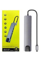 Macbook Pro/air Uyumlu USB Type-C 8 In 1 Hub Dönüştürücü Çevirici Çoklayıcı USB Hdmı Micro Sd 8 Girişli - Görsel 3