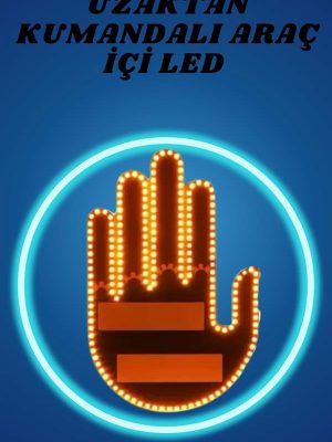 Pilli Led Işık Araç Camı İçin Uzaktan Kumandalı El Simgesi