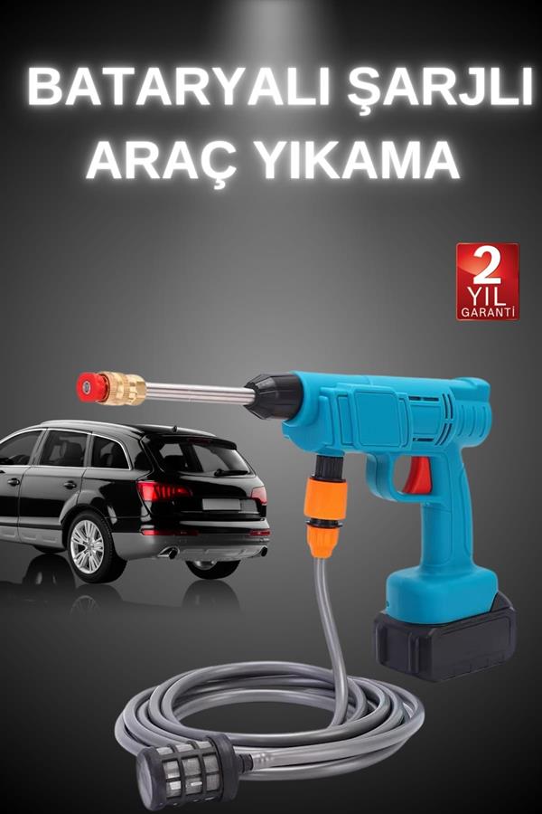 Compressed by jpeg-recompress Şarjlı Ve Yüksek Basınçlı Oto Yıkama Makinesi Ve Sulama Tabancası Bahçe Yıkama Makinesi - Görsel 1