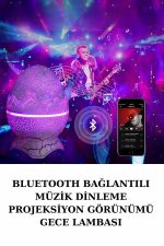 Dinozor Speaker Renk Değiştirme Projeksiyon Modu Bluetooth Hoparlör Gece Lambası - Görsel 5