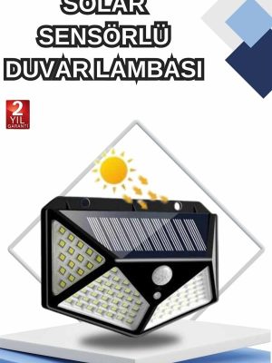 Bahçe Lambası Bahçe Aydınlatma Sensörlü Suya Dayanıklı 100 Led