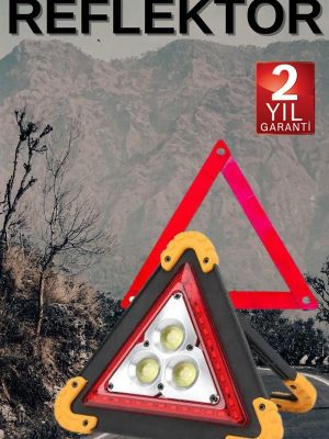 Solar Şarjlı Çok Fonksiyonlu Reflektör Işıklı Ikaz Lambası Acil Durum Reflektörü Acil Durum Uyarı Lambası