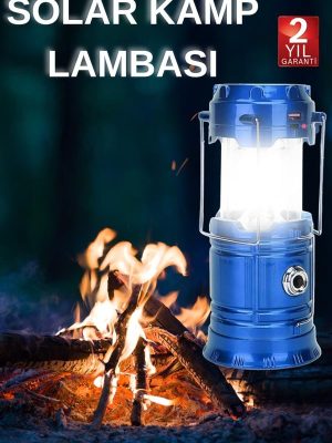 Kamp Lambası El Feneri Askılı Büyük Boy USB Şarjlı Işıldak